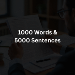 1000 Words + 5000 Sentences